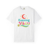 Evening Vibzzz T-Shirt — Retro Moon & Palm Graphic Tee
