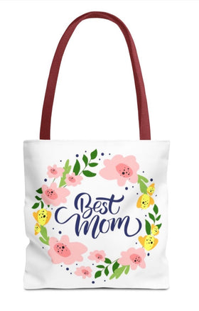 Mother's Day Floral 'Best Mom' & Checklist Tote Bag — Gift for Mom